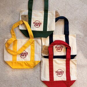 Trader Joe’s Mini Totes - Set of 4 (Blue, Red, Green & Yellow)